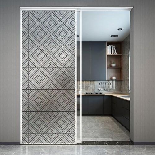 Custom Size Glass Sticker Static Cling Morocco Style Reusable Decorative Frosted Film For Window Door Cabinet Table 80x120cm