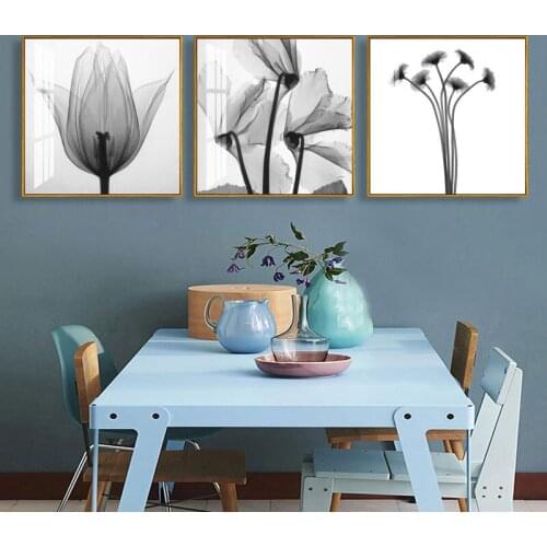 Wall Art Canvas Painting Abstract White Flowers Painting On Canvas Home Decor Wall Pictures For Living Room Wall Painting-02