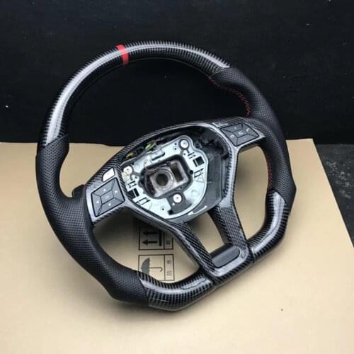 New Refit Carbon fiber Leather steering wheel For Mercedes Benz GLA GLC GLE CLA AMG GLK GLS 2004 2017 2008 2007 2019 2013 2009