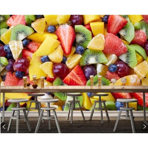 Papel de pared Fruit Salads Berry Many Kiwi Food photo wallpaper,living room kitchen restaurant fast food shop coffee shop mural