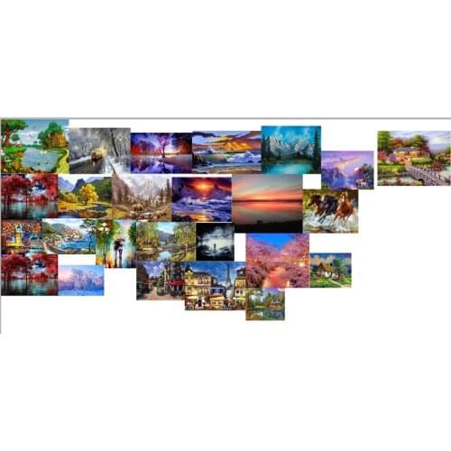 Landscape City Street View cross stitch kit people 18ct 14ct 11ct count canvas stitches embroidery DIY handmade needlework