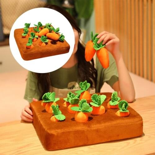 Carrot Plush Toy Educational Toy Games Pulling Carrot Interactive Toys