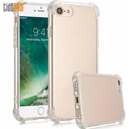 Shockproof Bumper Transparent Silicone Phone Case For iPhone 11 12 13Pro X XR XS Max 6 6s 7 8 Plus 5 Clear Soft TPU Cover 200pcs