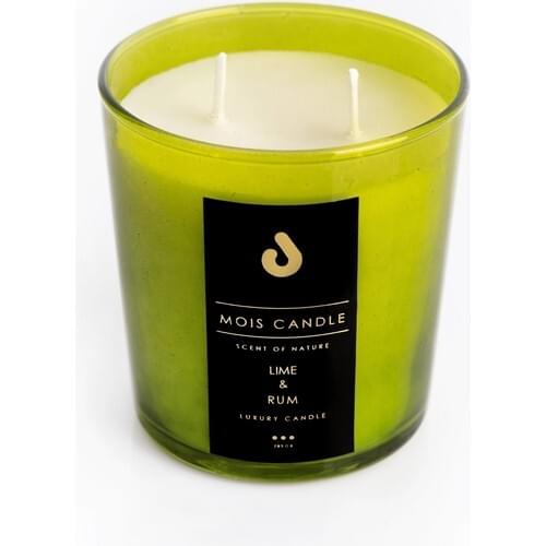 Mois Candle Lıme & Rum Fruit Fragrant Double Ribbed 365 g Cup Candle