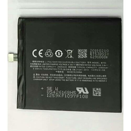DINTO 1pc 2560mAh Replacement BT53 Li-ion Polymer Battery for Meizu PRO 6 Rechargeable High Qaulity Mobile Phone Batteries