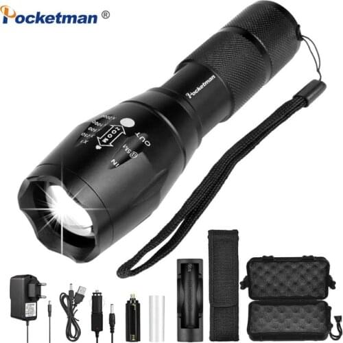 16000 LM Led flashlight Ultra Bright linterna led torch T6/L2/V6 Zoomable Bicycle Light use AAA 18650 battery Waterproof