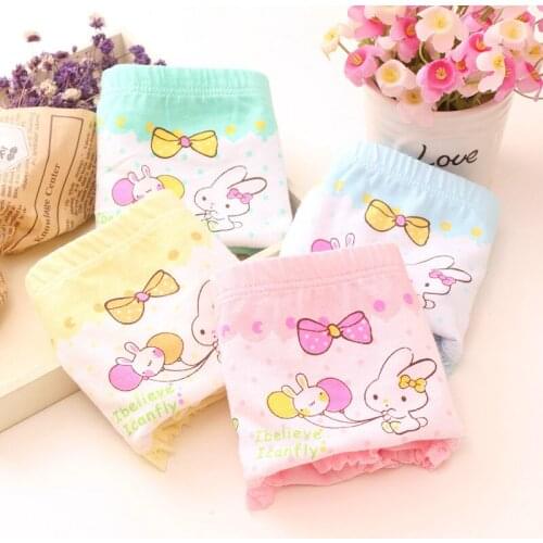 10Pcs/Lot Baby Girls Rabbit Briefs Panties Cotton Childrens Underwear Girls Boxer Shorts Panties Girls Underwear