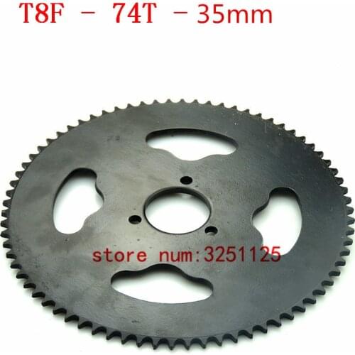 T8F 74 Tooth 74T 35MM Rear chain Sprocket Mini Moto ATV Quad Dirt Pit Pocket Bike Cross 47cc 49cc drive system Parts