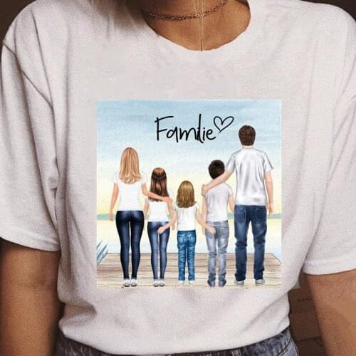 Women Cartoon Love Family Mom Mother T Top Shirt Aesthetic Fashion Tee Ladies Print Female Graphic Short Sleeve T-Shirts