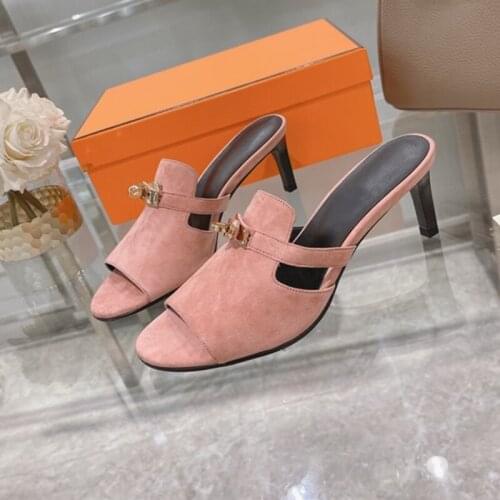 Women High Heels Pumps 2021 Brand Design Women Shoes Female Summer Slip On Sandals High Quality