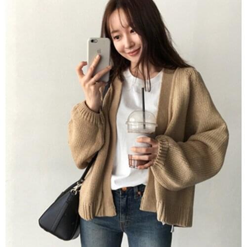 Ladies 2020 Korean Loose Short Sweater