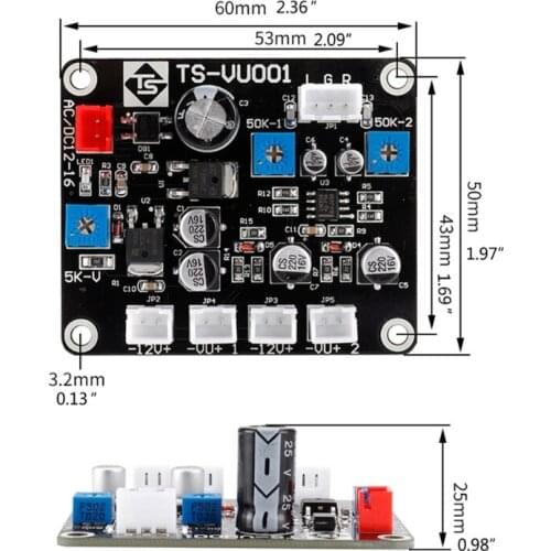 1set VU Meter TN-90A Power Amplifier Panel Audios Level DB Meter with Driver Board, BackLit,TS-DB90A-2Q 960uA A0KF