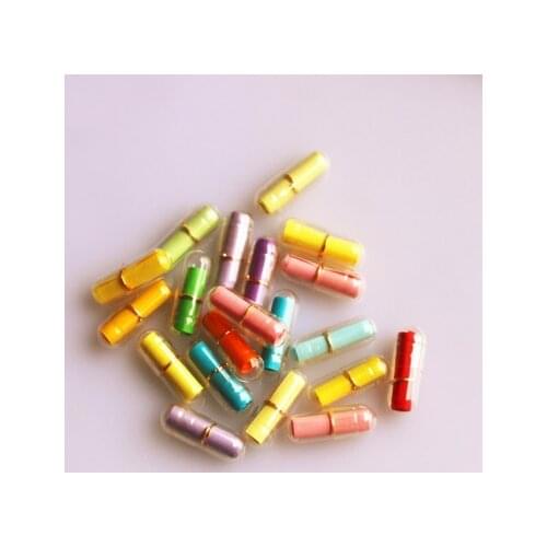 100pcs/Lot Message in Bottle Message Cute Capsule Letter Love Pill Clear Color Mini Wish Bottle Christmas present Holiday Gift