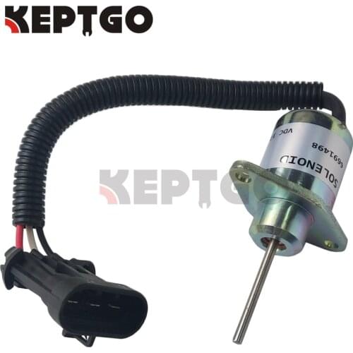 1G925-60011, 12V, 1503ES-12A5UC4S, Fuel Shut off Solenoid For Kubota Engine, For Bobcat S185 Skid Steer 6691498