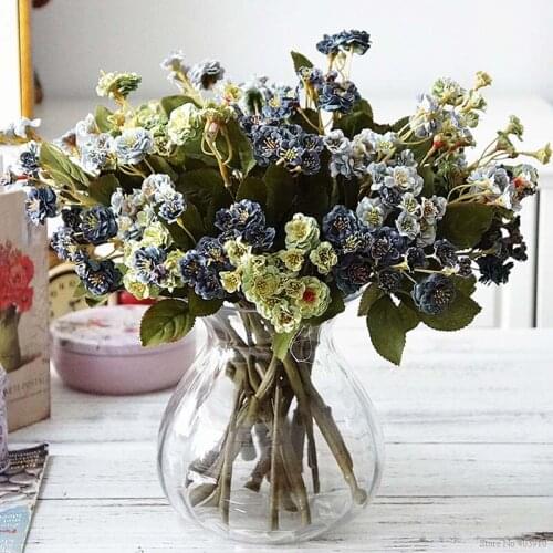 2 branches artificial mini rose flores artificiales DIY wedding home garden decoration handmake fake flowers rose wall suppliers