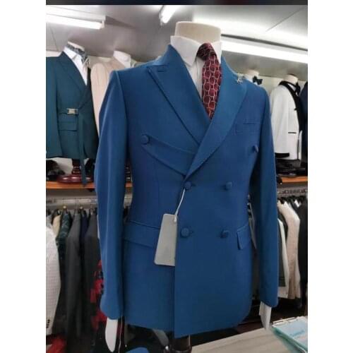 2021 Custom latest design Wedding Suits for men slim fit 2 piece set groom formal party lapel tuxedo man suit classic Jacket