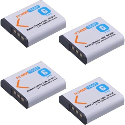 4Pcs 1800mAh NP-BG1 NP BG1 Camera Battery For Sony NPBG1 Cyber-shot DSC-H3 DSC-H7 DSC-H9 DSC-H10 DSC-H20 DSC-H50 DSC-H55 DSC-H70