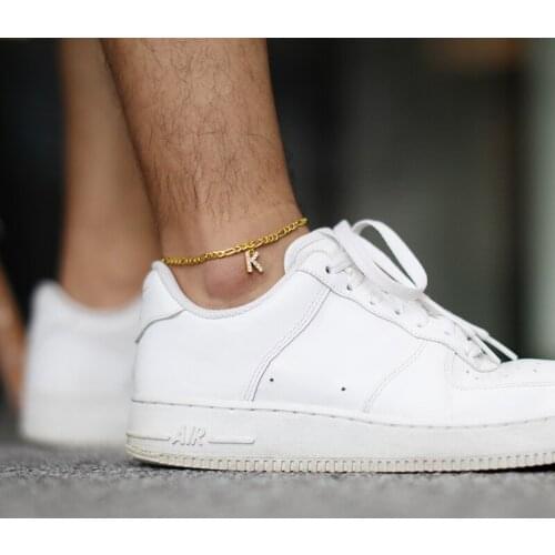 CZ Zircon Initial Letter Ankle Bracelet Crystal Alphabet Anklets For Women Beach Leg Bracelets Foot Chain Boho Jewelry