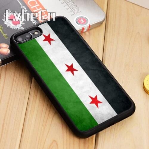 LvheCn Flag of Syrias Phone Case Cover For iPhone 5 6 6s 7 8 plus 11 12 Pro X XR XS Max Samsung Galaxy S6 S7 edge S8 S9 S10