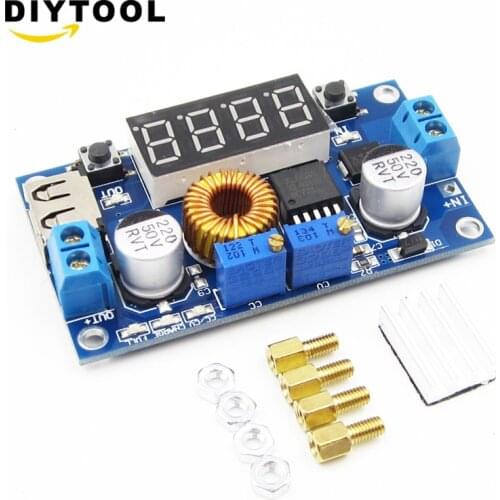 DC-DC XL4015 5A Digital LED Drive Lithum Battery Charger Module CC/CV USB Step Down Buck Converter With Voltmeter Ammeter