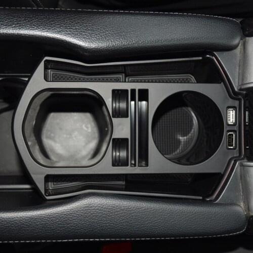 For Civic 10th Accessories Central Control Water Cup Holder Storage Storage Box Double USB Storage Box Interior Water Cup Slot
