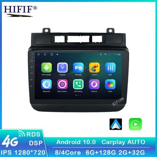 Android 10 Octa-Core head unit HU 4G in Dash Car Radio Multimedia Video Player Navigation GPS For Volkswagen Touareg FL NF 2010