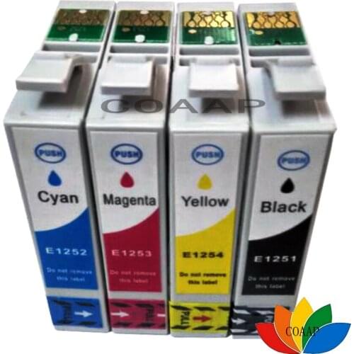 4 Compatible T1251 T1252 T1253 T1254 ink cartridge for epson 125 NX125/127/130/420/625