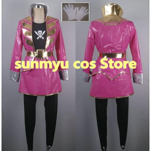 Kaizoku Sentai Gokaiger Pink Soldier Ahim de Famille Cosplay Costume,Size customizable,Halloween