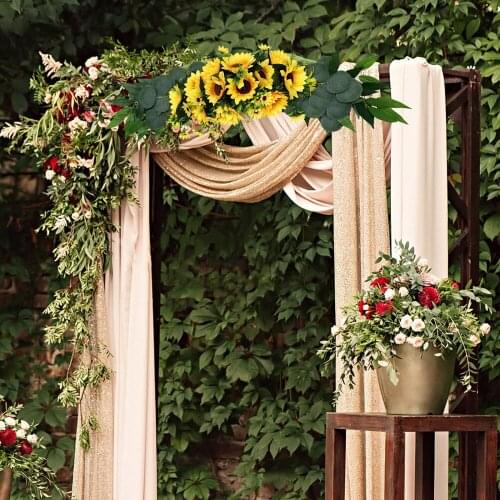 Lintel Artificial Sunflower Swag Blossom Flower Vines Handmade Sunflowers New For Decorating Weddings American Stages Decoration