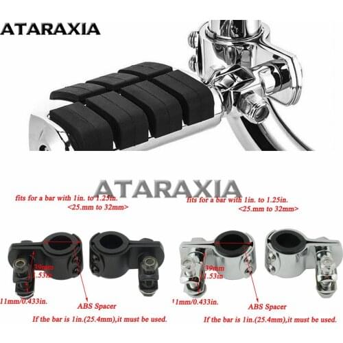 Motorcycle 32mm Highway Guard Footrest Foot Peg Mount Clamp Kit Bracket Chrome For Harley Touring Dyna Softail Sportster XL 883