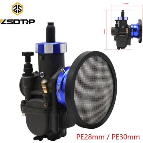 ZSDTRP Motorcycle Carburetor PE28mm PE30mm With 50mm Wind Cup For KEIHI For Honda 150-200cc Engine Carburetor With air filter