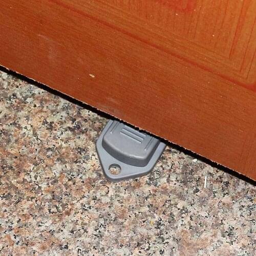 Non-Slip Black Rubber Door Buffers For Office Home Floor Door Stopper 1pc Door Wedge Shaped Rubber Door Stops