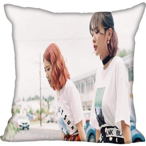 New Custom KPOP BOL4 Pillowcases Printed Square Silk Pillowcase Home Decorative zipper Satin Pillowcases (One Side)