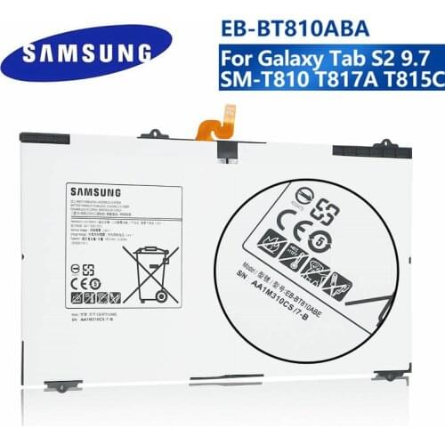 Original Replacement Samsung Battery For Galaxy Tab S2 9.7 T815C S2 T813 T815 T819C SM-T815 SM-T810 SM-T817A EB-BT810ABE /ABA