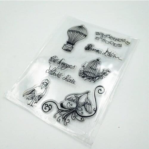 11*16cm Fence balloon Transparent Clear Stamps / Silicone Seals Roller Stamp for DIY scrapbooking photo album/Card Making