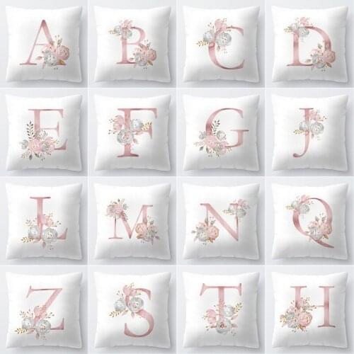 ROMANZO 45*45CM pink letter printing cushion cover pillowcase sofa cushion pillowcase decorative pillow
