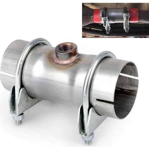 63mm Exhaust Pipe Connector tube Adapter Joiner Sleeve Clamp 2.5" Connector Exhaust Tube Pipe Connector Joiner