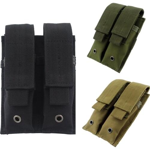 Molle Pouch Nylon Tactical Dual Double Pistol Magazine Pouch Close Holster for Outdoor Hunting Combat Military Pouch