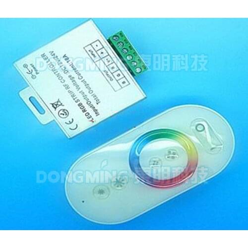 50pcs DC12-24V 216W led strip full touch led controller, mini rgb led controller, RF touch remote controller