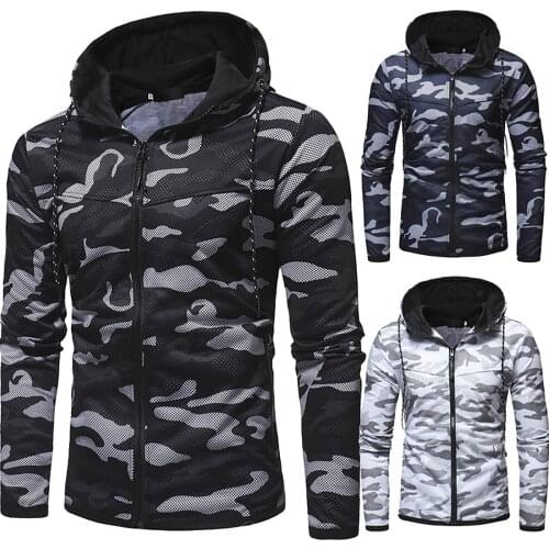 Sudadera Mens Casual Camouflage Sports Sweatshirt Zipper Hooded Moletom Fairy Grunge Fashion Warm Tops Cyber Y2k Top Sudadera