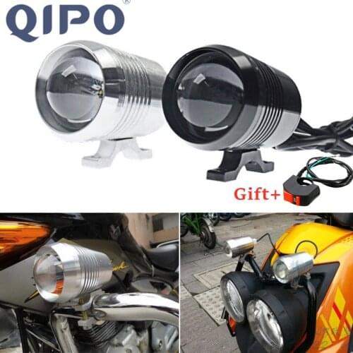 QIPO Universal Motorcycle Headlight U2 30W 3500lm High Low Beam Flash LED Driving Spot laster Head Bulb Light Lamp 6000k