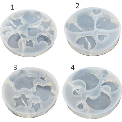 All Sizes Moon Star Heart Keychain Pendant Resin Casting Molds Jewelry Making R7RF