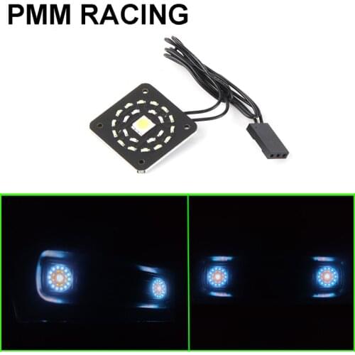 High quality LED Car shell headlight Light board Bule lighting For 1/10 RC Crawler Car Ford Upgrade parts accessories