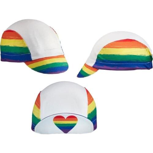 Funny Rainbow Cycling Cap Men And Women Bike Wear Headdress Cycling Hat Caps Road Mountain Bike Race Headwear