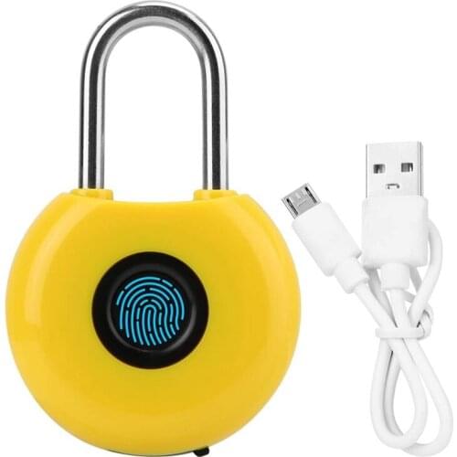 Fingerprint padlock for Luggage bag cabinet Smart Keyless Fingerprint Electronic Door Lock Rechargeable battery