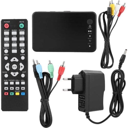 1920x1080P 4K Mini AV HDMI Media Audio Video Advertising Player Hard Disk Player SD / MMC card EU Plug 100-240V Multimedia
