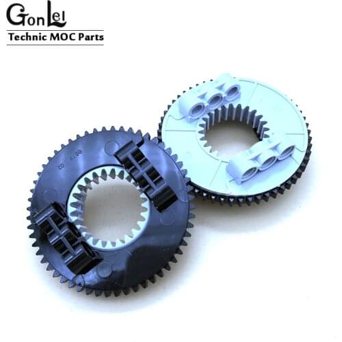 4Sets/Lot High-Tech Turntable Large Type 2 Complete Assembly with Black Outside Gear Section (26/56 Teeth) MOC Block Brick Parts