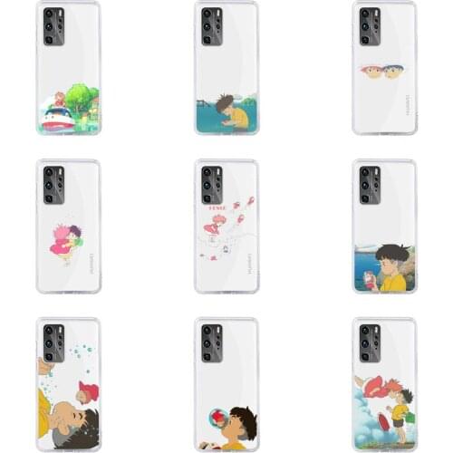 Ponyo on the Cliff Phone Case For Huawei P40 P30 P20 Mate Honor 10i 30 20 i 10 40 8x 9x Pro Lite Transparent Cover