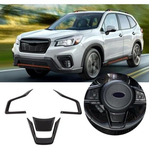 4Pcs Car Steering Wheel Panel Decoration Cover Trim for Subaru Forester Impreza Outback Car Interior Styling