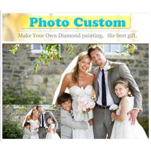 Oneself Design DIY 5D PHOTO CUSTOM Diamond Painting 3D Diamond Cross Stitch Best Gift To Family diamond embroidery full Square
